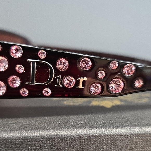 Dior Women's Sunglasses - Dark Brown with Pink Accents - Picture 13 of 15